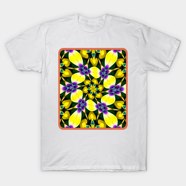 Yellow and Purple Daisy Pattern by PatternFlower